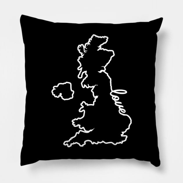 United Kingdom Love Pillow by Mila46
