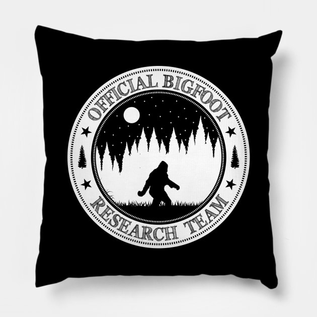 Bigfoot Research Team Pillow by Tesszero