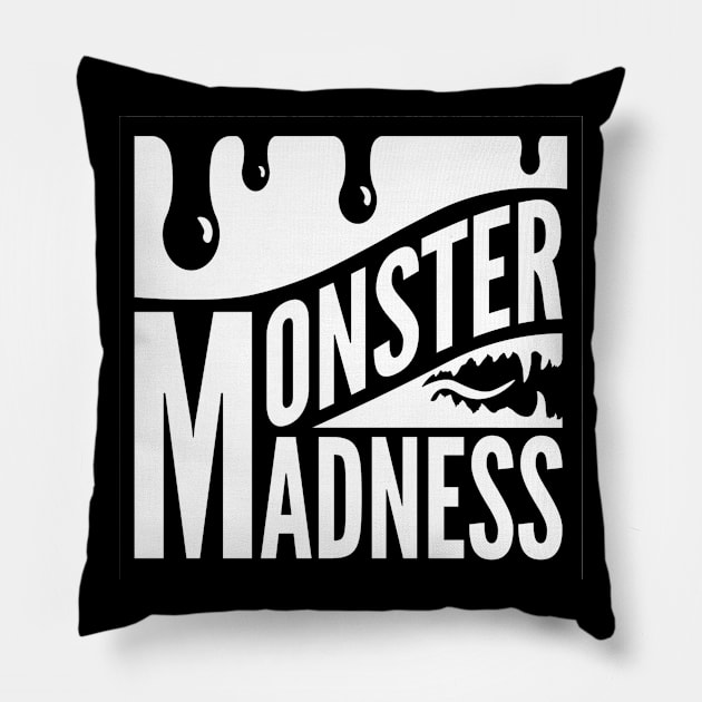 Monster Madness Original Logo Pillow by Erika Gwynn