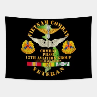 Vietnam Combat AVN Vet w Combat Pilot - 12th  AVN GroupI Mil Region III w SVC Tapestry