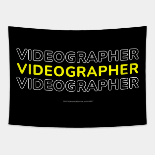 Modern Typography for Videographer Tapestry