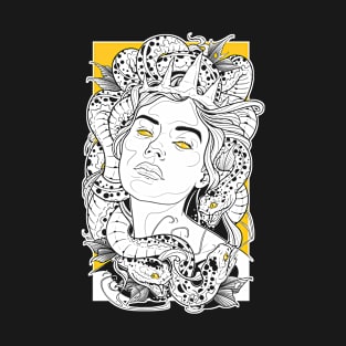 Neo-Traditional Medusa Portrait T-Shirt