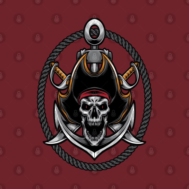 Screaming Skull Pirate by ShopWithWalid