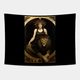 Leo the Lion Zodiac Illustration Tapestry