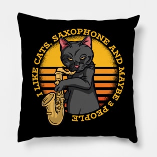 I Like Cats, Saxophone, and maybe 3 people Pillow