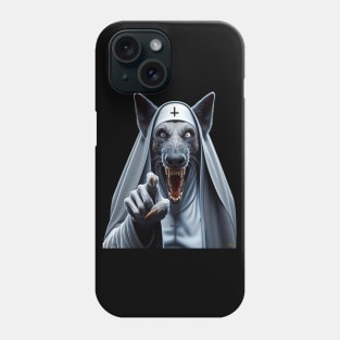 Scary Doggie Nun Phone Case