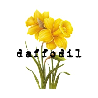 Vintage Floral Retro Daffodil Flowers T-Shirt