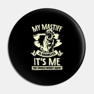 Funny Mastiff Dog Lover Gift Pin