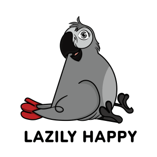 Lazily Happy Parrot T-Shirt