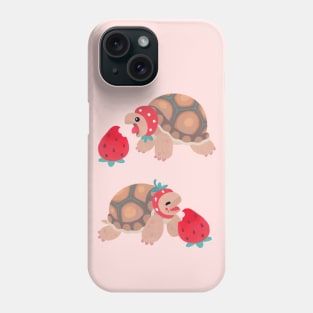 Tortoises love strawberries Phone Case