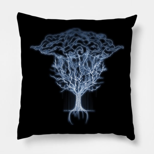 tree of lightings Pillow by sebasebi