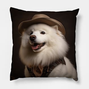 Cowboy Dog - Samoyed Pillow