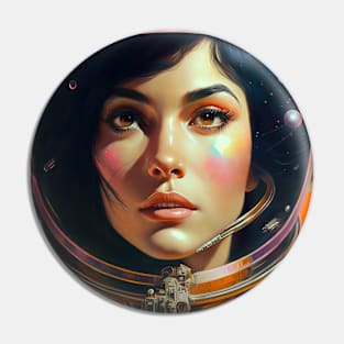 We Are Floating In Space - 76 - Sci-Fi Inspired Retro Artwork Pin