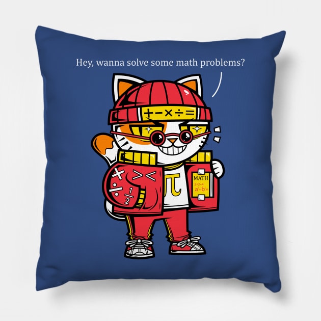 Math Dealer Pillow by krisren28affiliate