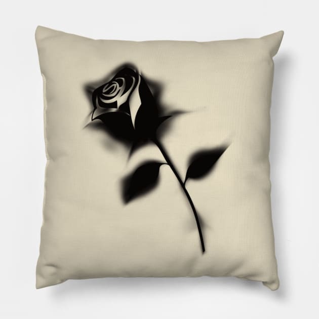 black rose Pillow by SpassmitShirts