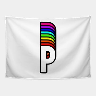 Rainbow Letter, P Tapestry