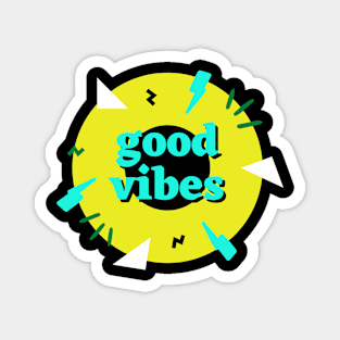 Good vibes retro music disc Magnet