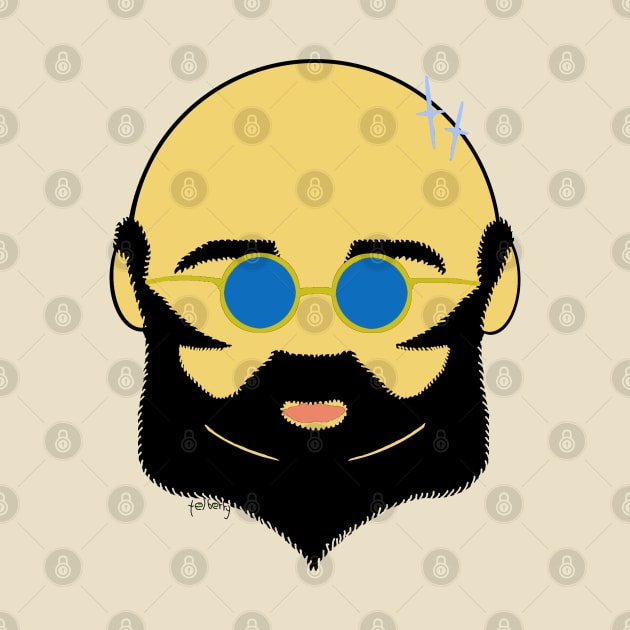 Facial hair with shiny bald head by telberry