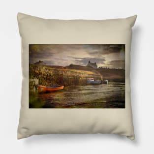 Artistic Seaton Sluice harbour in Northumberland Pillow