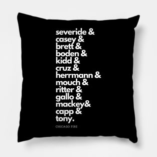 Chicago Fire Squad Goals (White Text) Pillow