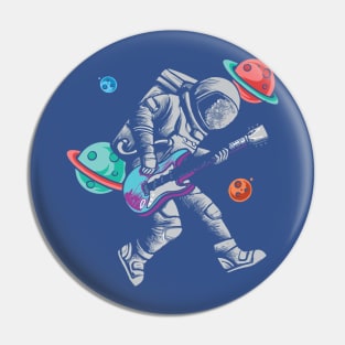 astronaut playing guitar 3 Pin