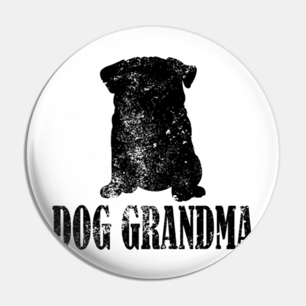 Pugs Dog Grandma Pin by AstridLdenOs