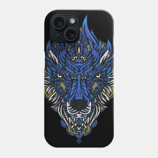 Wolf Head Illustration Phone Case