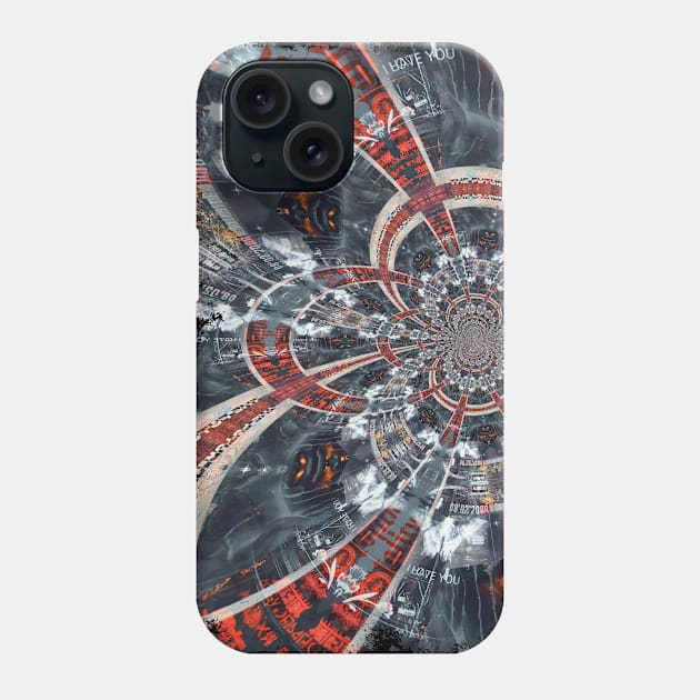 Don't panic about yor abstract future Phone Case by Helgar