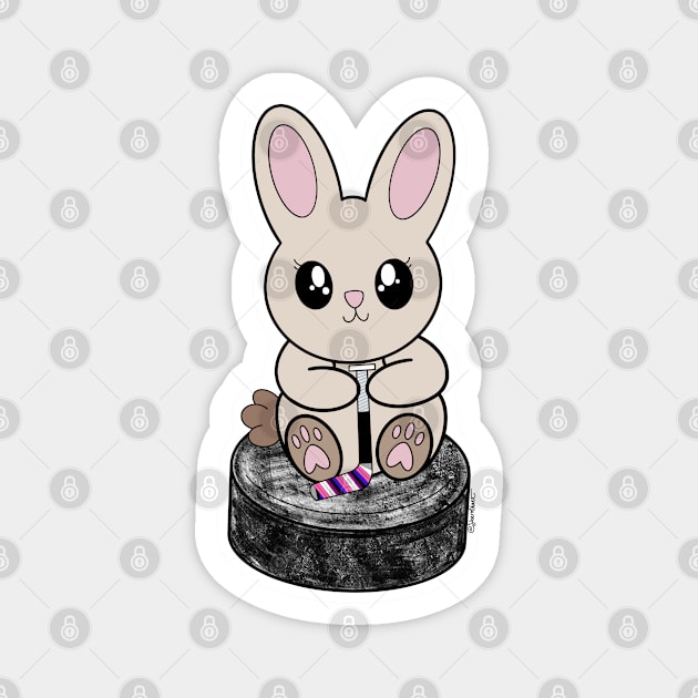 Puck Bunny (Genderfluid) Magnet by jberoldart