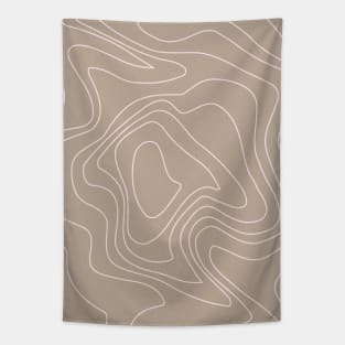 Line Art Waves Tapestry