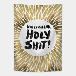 Hallelujah, Holy Shit! Gold Tapestry
