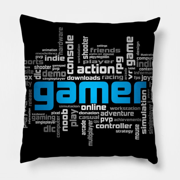 Gamer Theme PSVersion Pillow by Tarasevi4