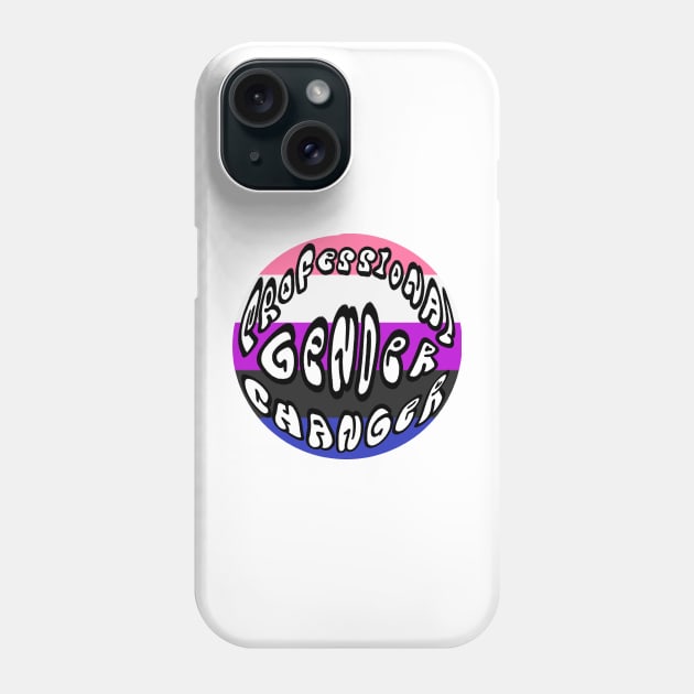 professional gender changer genderfluid flag Phone Case by annoyingarts