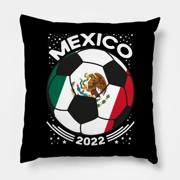 Mexico Flag Soccer Football Team Pillow by mcoshop