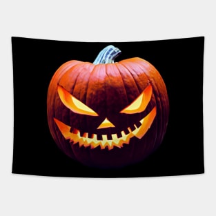 Scary Halloween Pumpkin Art Tapestry