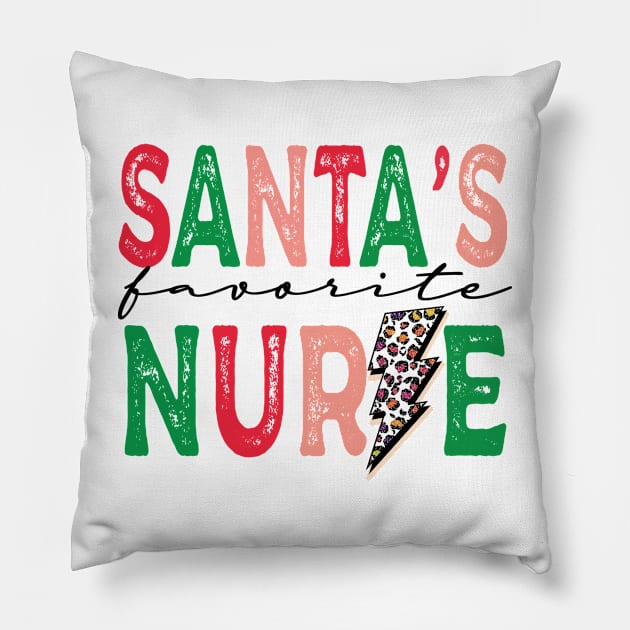 Santa's Favorite Nurse Pillow by DigitalCreativeArt