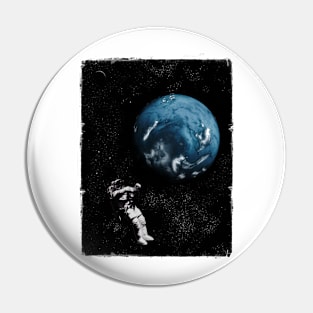 Astronaut Floating In Space Pin