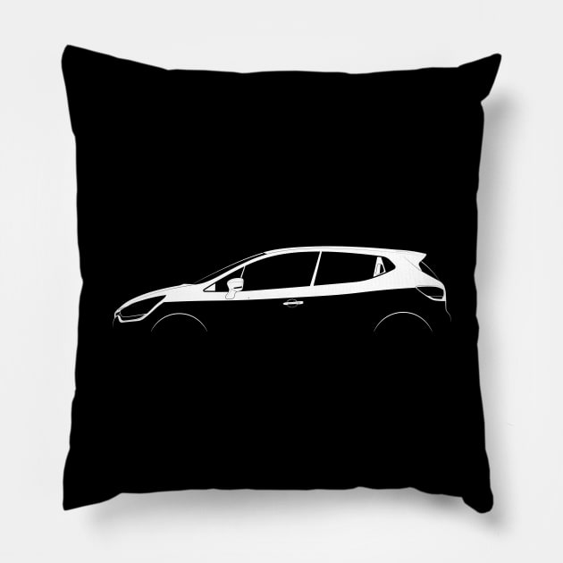 Renault Clio RS 220 Trophy Silhouette Pillow by Car-Silhouettes