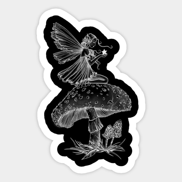 Mushroom Forest Slim Sticker, Girl