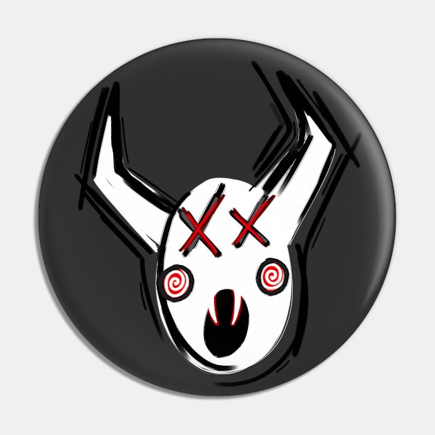 Sketchy Vampire Clown Demon Pin by Vivid Chaos