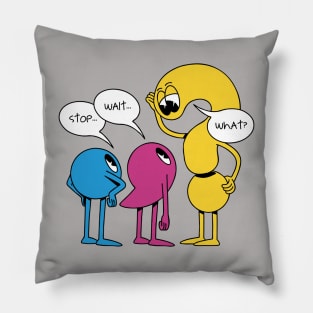 Stop Wait What Grammar Pillow