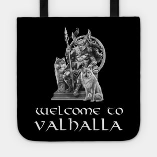 God Odin Welcome To Valhalla Norse Mythology Viking Paganism Tote