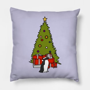 Cute Penguin and Christmas Tree Pillow