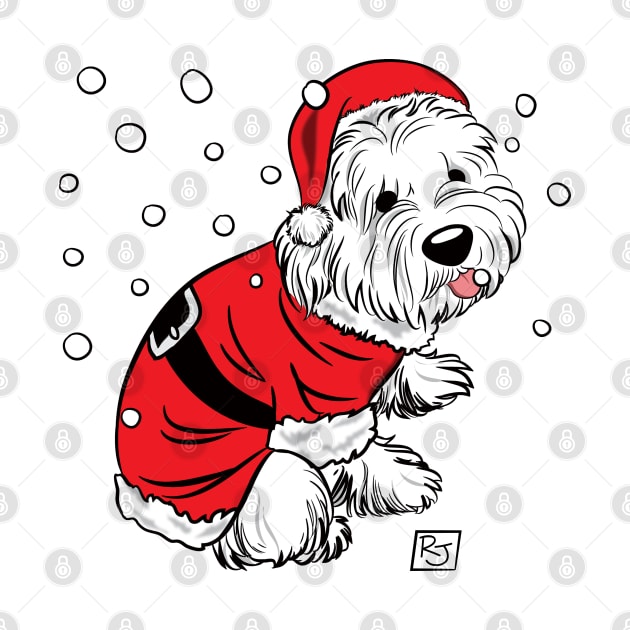 Santa's Little Helper Schnauzer by Roy J Designs