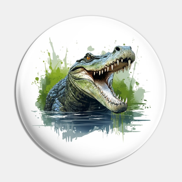 crocodile Pin by enzo studios