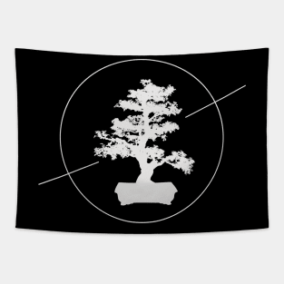 Retro Bonsai Tree Tapestry