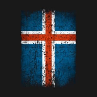 Iceland Flag Women Men Children Iceland Retro Vintage T-Shirt