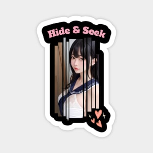 Hide & Seek Anime Girl Magnet