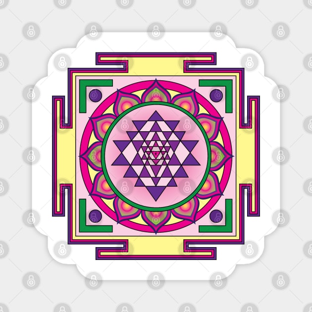 Sri Yantra Mandala Magnet by GalacticMantra