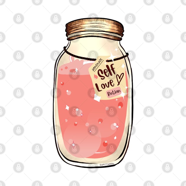 Homemade Self-love potion in mason jars by LePetitShadow